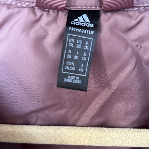 adidas Itavic 3-Stripe Lite Shirt Jacket - Mens Outdoor Wonder Oxide 2XL - Picture 2 of 7